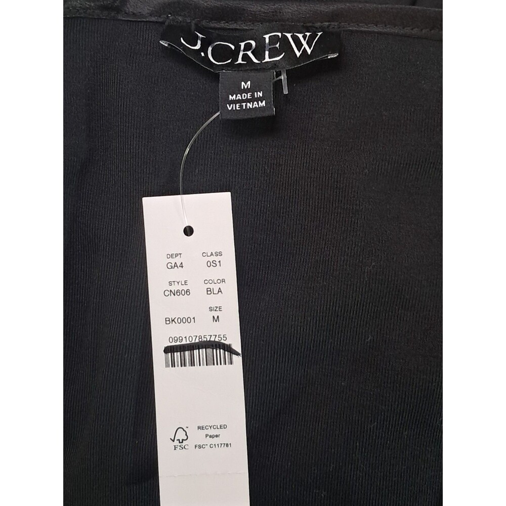 J.Crew Scoopneck Mixy Dress Black Maxi Sleeveless CN606 Size M NWT $148 - Picture 4 of 10